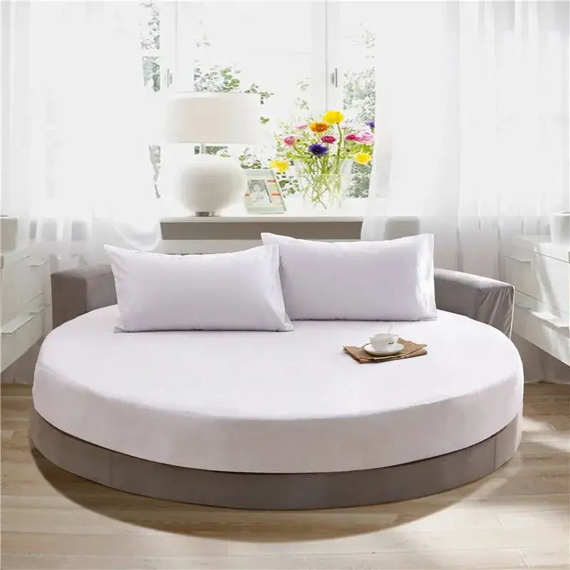Gray Cotton Fitted Sheet