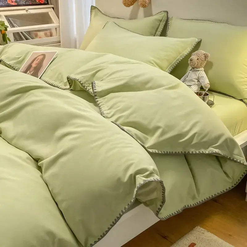 Gray Zigzag Quilted Bedding