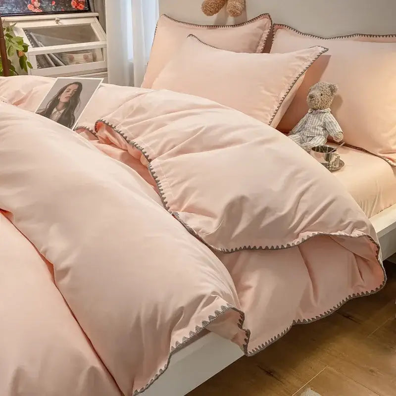 Gray Zigzag Quilted Bedding
