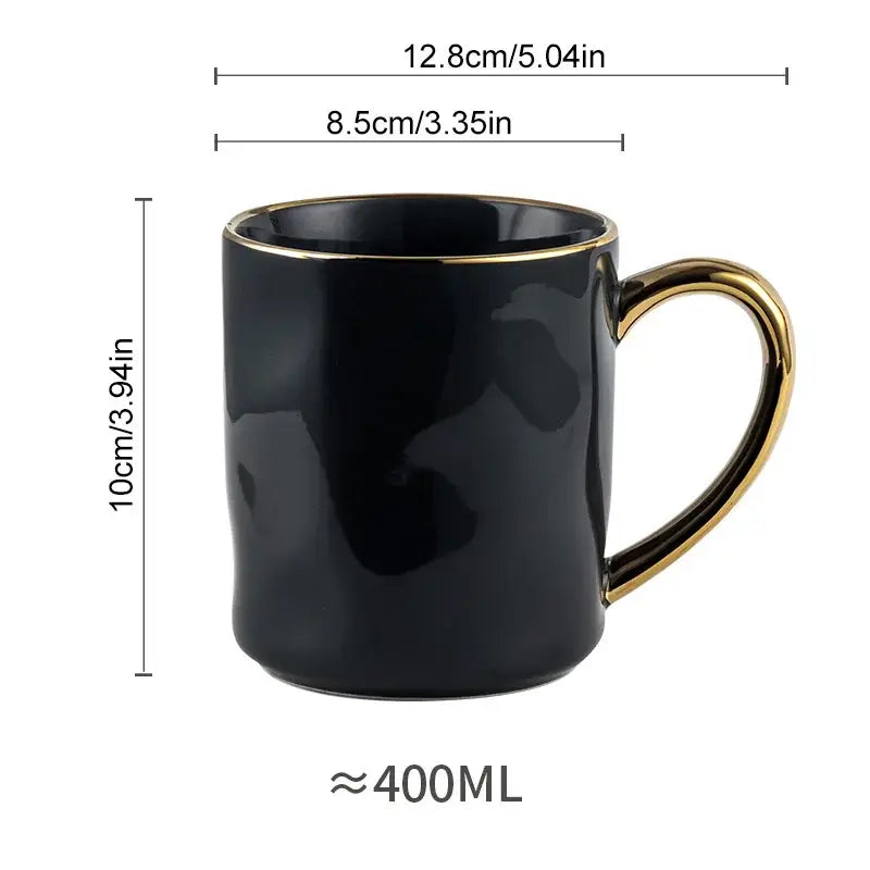 Navy Gold Rim Mug Set