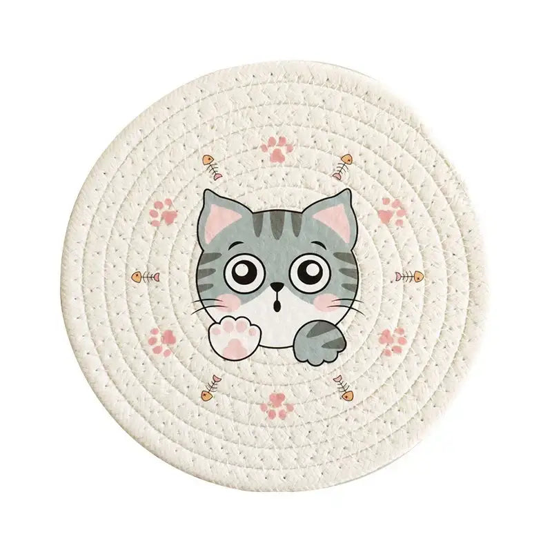 Cream Rope Cat Coaster