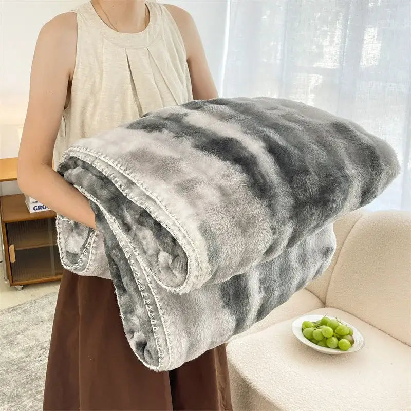 Cream Velvet Sofa Throw