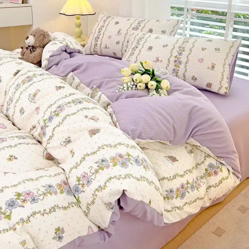 Cream Bunny Cotton Bedding