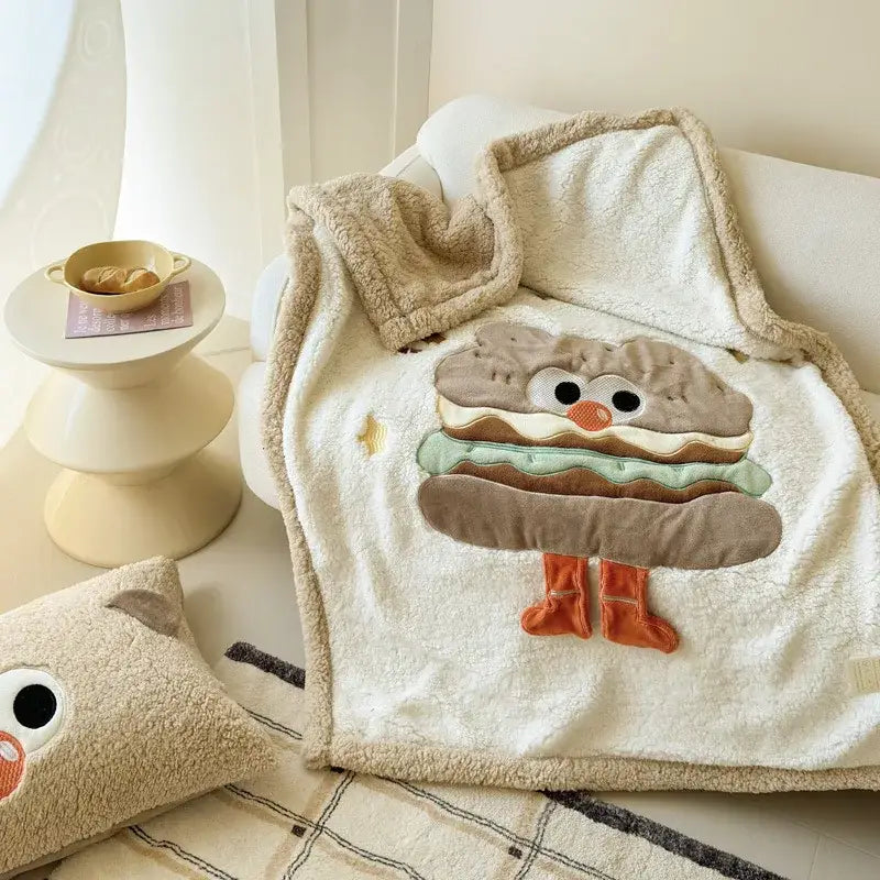 Cream Lamb Wool Blanket