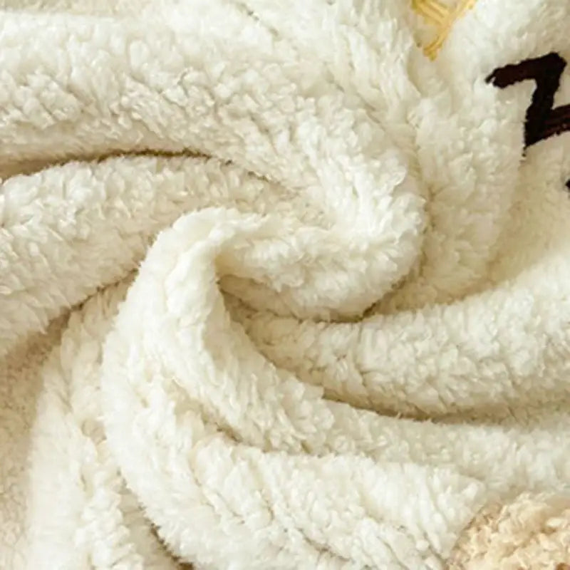 Cream Lamb Wool Blanket