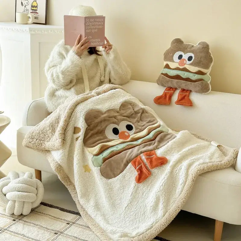 Cream Lamb Wool Blanket
