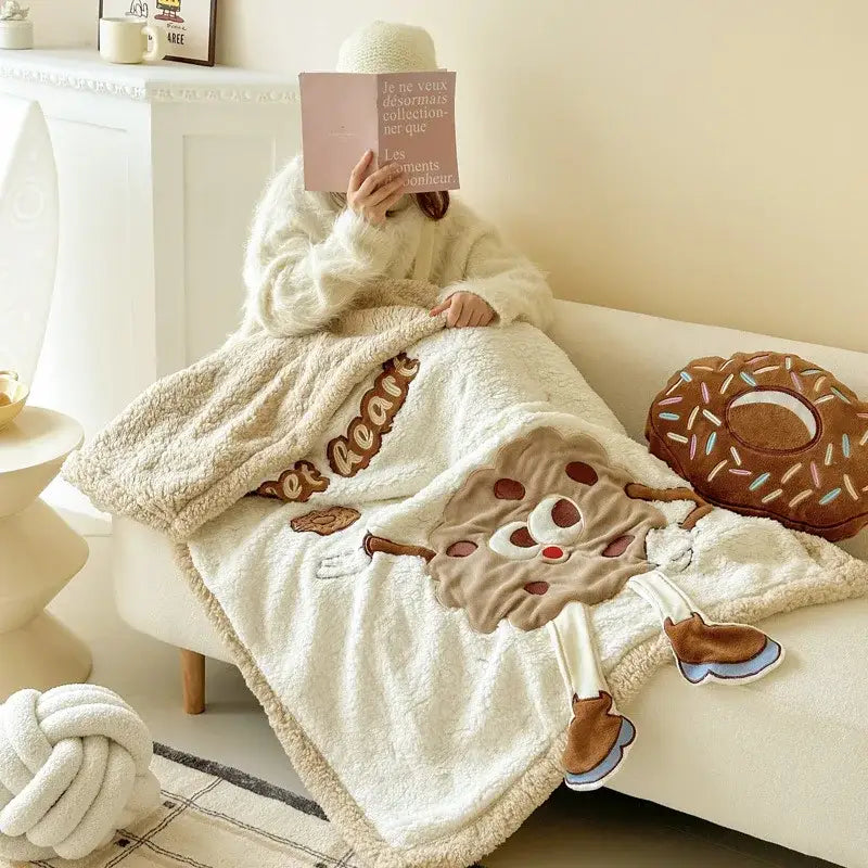 Cream Lamb Wool Blanket