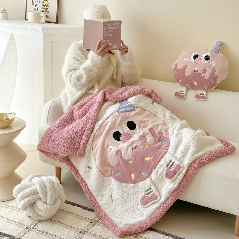Cream Lamb Wool Blanket