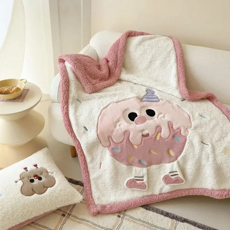 Cream Lamb Wool Blanket