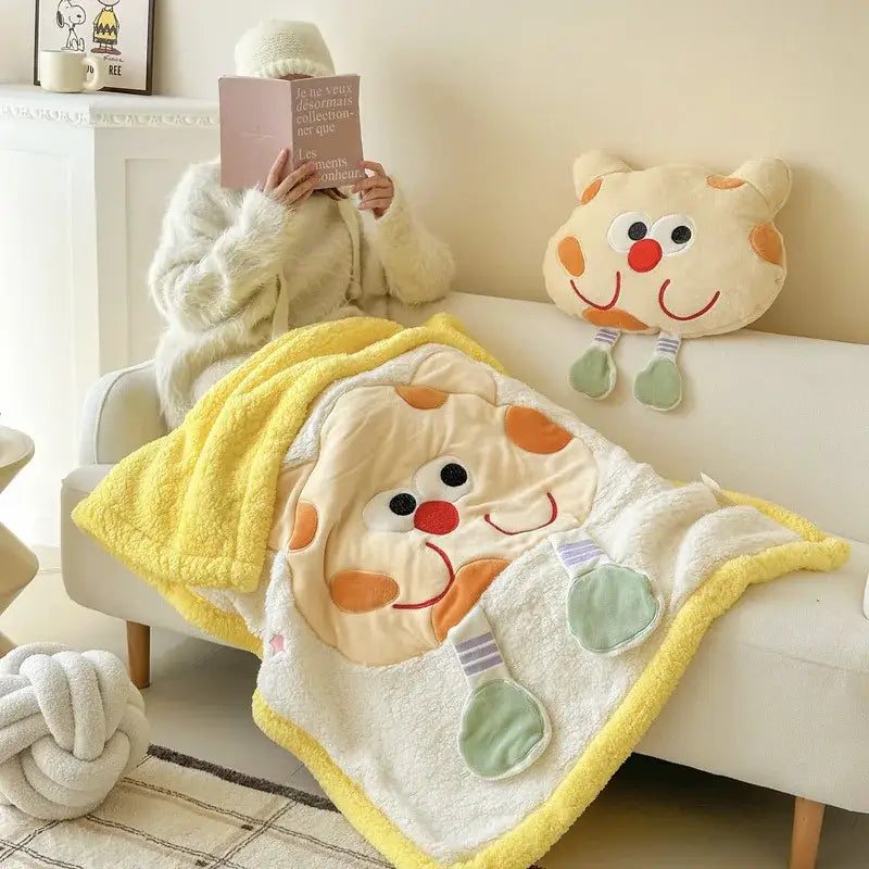 Cream Lamb Wool Blanket