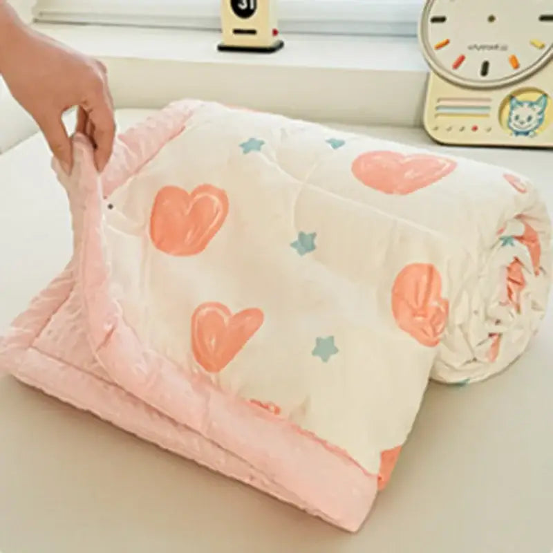 Cream Pattern Summer Quilt