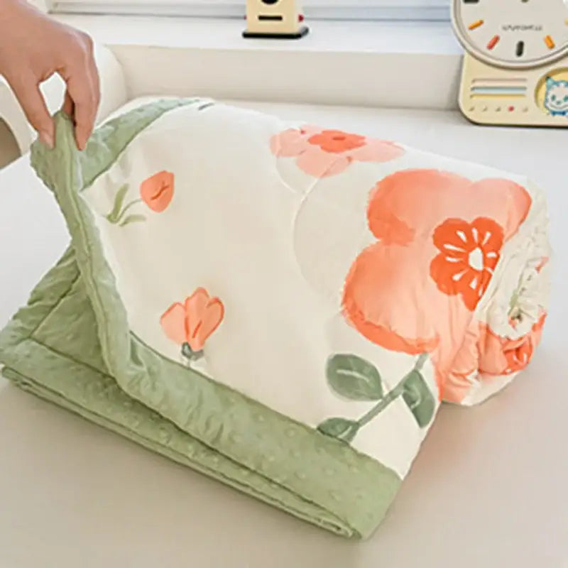 Cream Pattern Summer Quilt