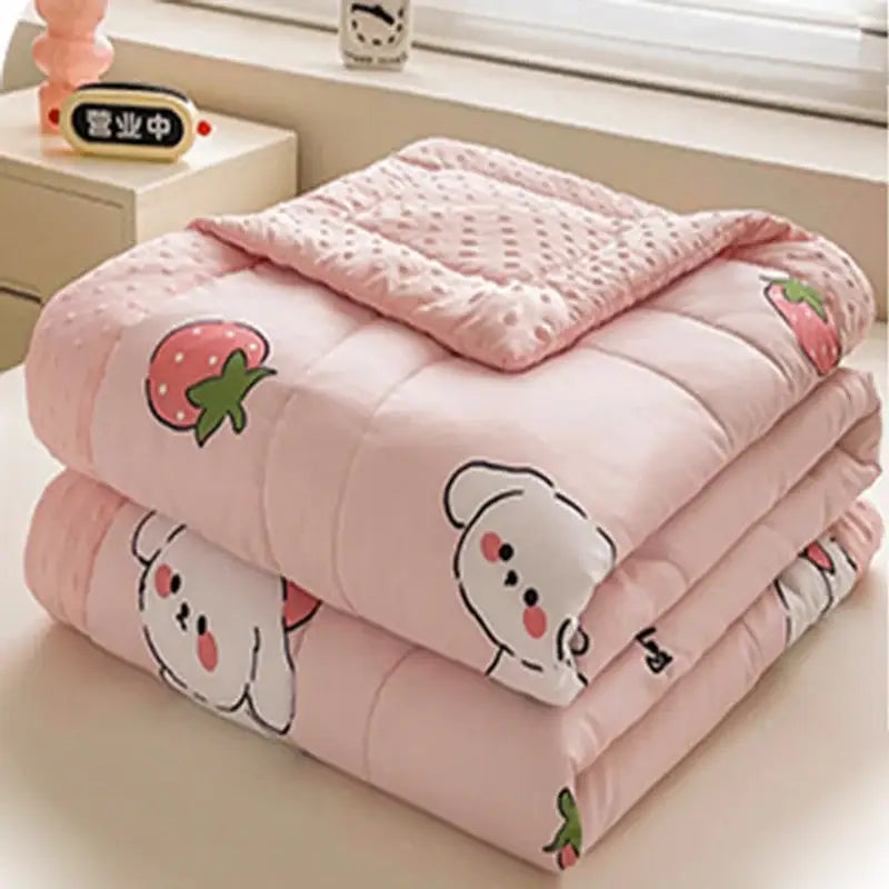 Cream Pattern Summer Quilt