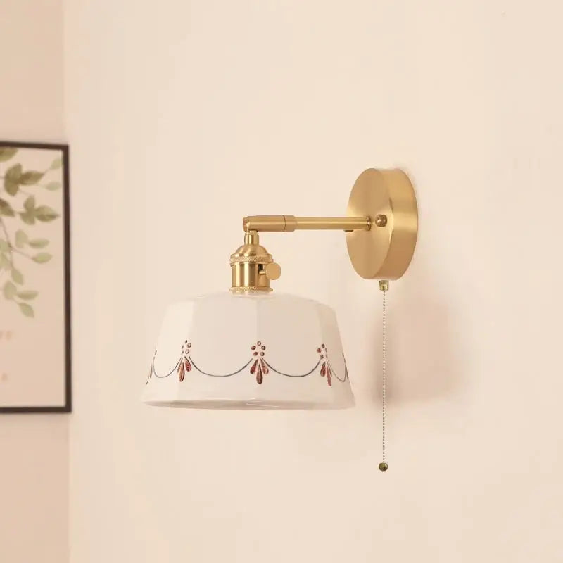 Cream Ceramic LED Wall Lamp