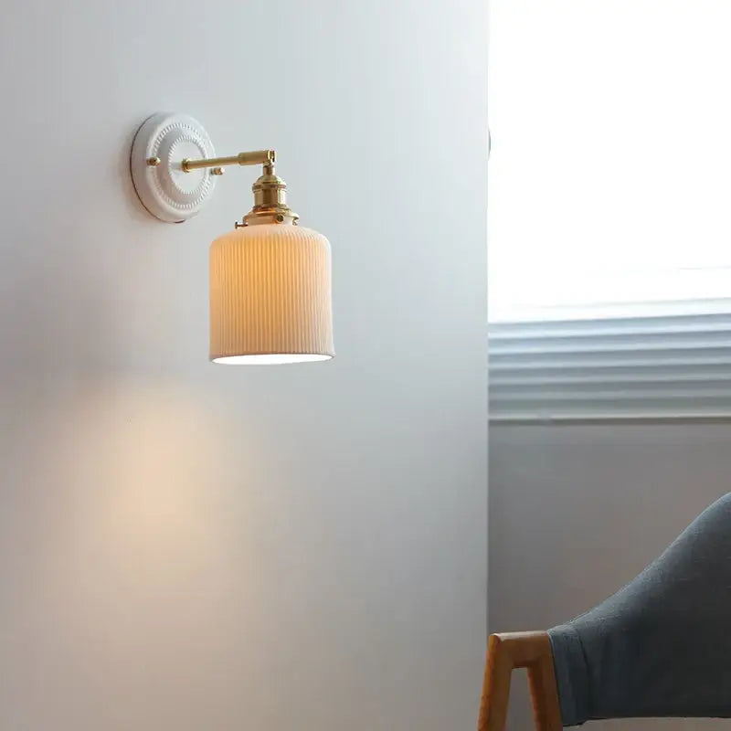 Cream Ceramic Wall Sconce