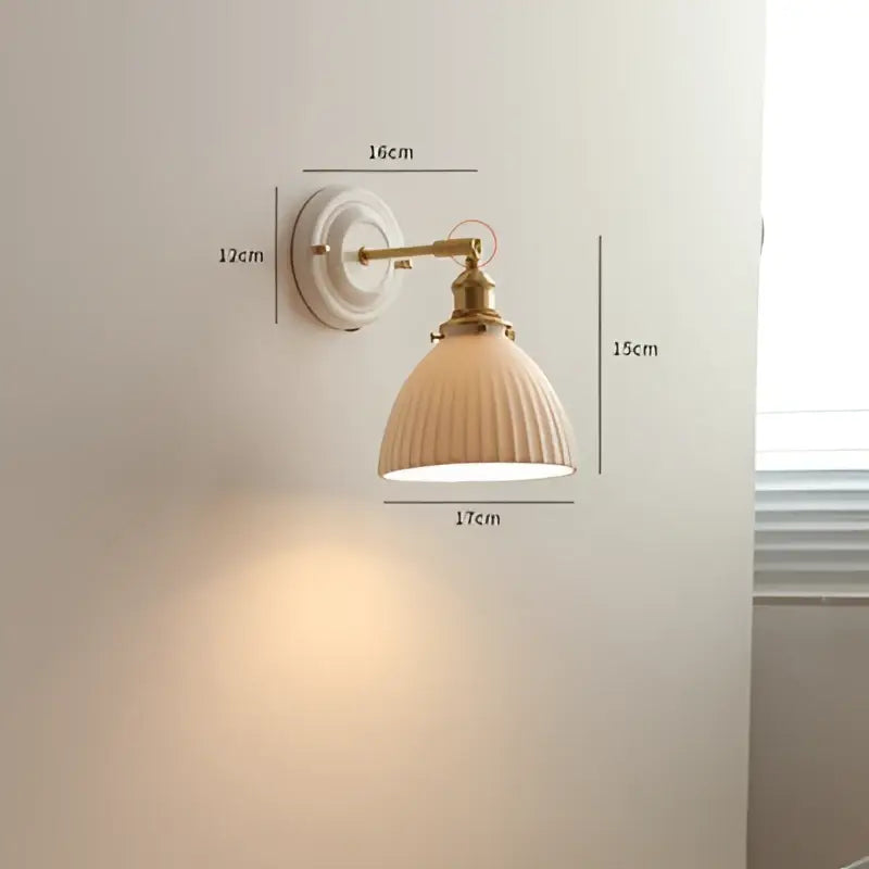 Cream Ceramic Wall Sconce