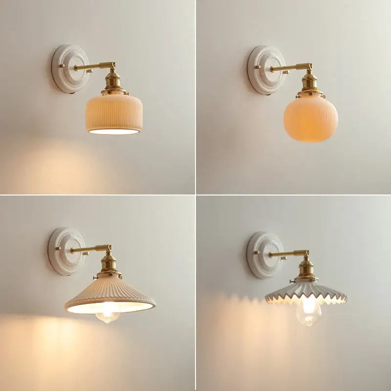 Cream Ceramic Wall Sconce