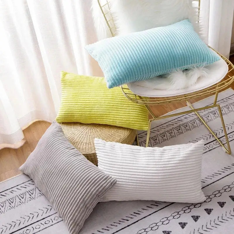 Pink Corduroy Pillow Case