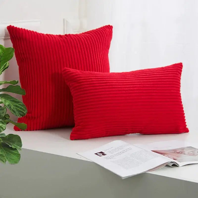 Pink Corduroy Pillow Case