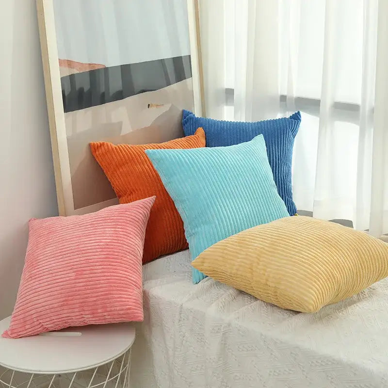 Pink Corduroy Pillow Case