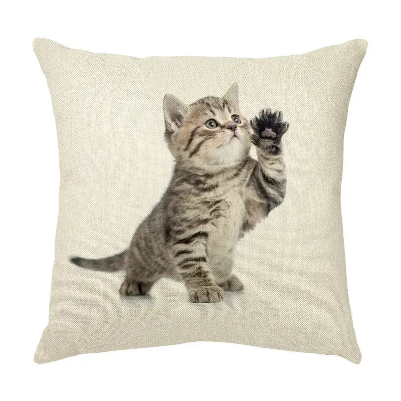 Cat Face Cushion Cover