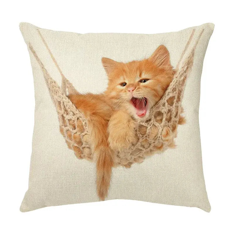 Cat Face Cushion Cover