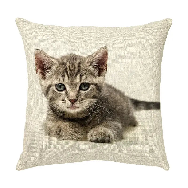 Cat Face Cushion Cover