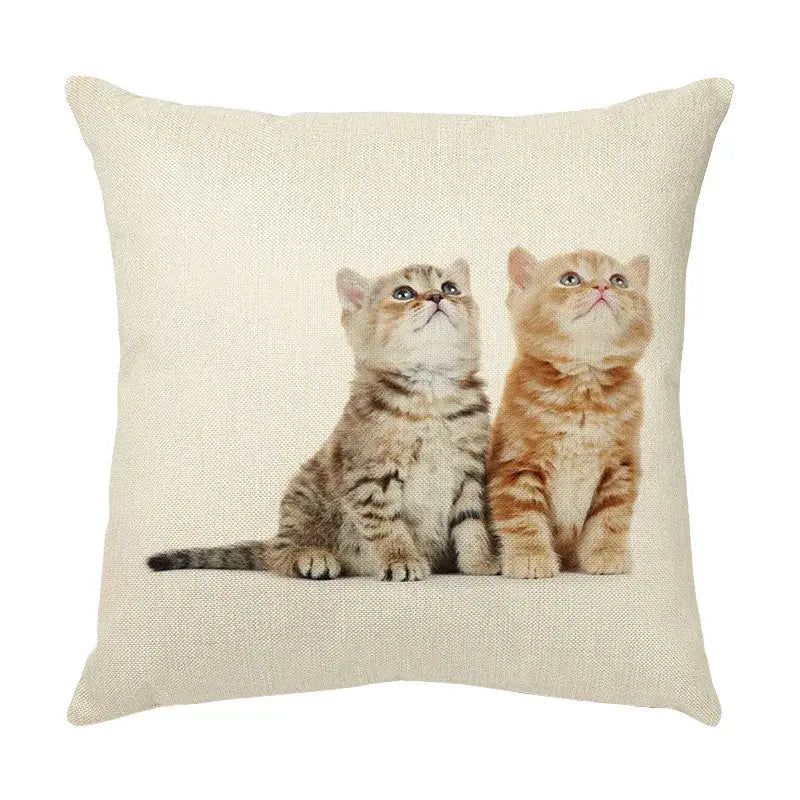 Cat Face Cushion Cover