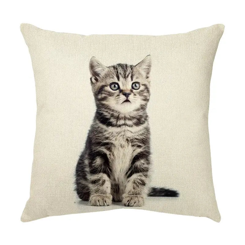 Cat Face Cushion Cover