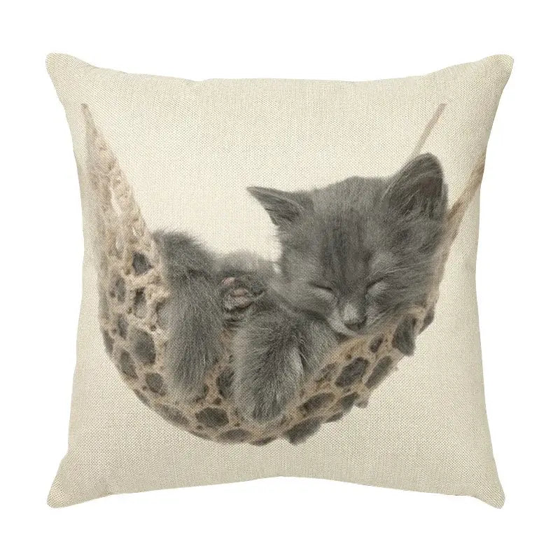 Cat Face Cushion Cover