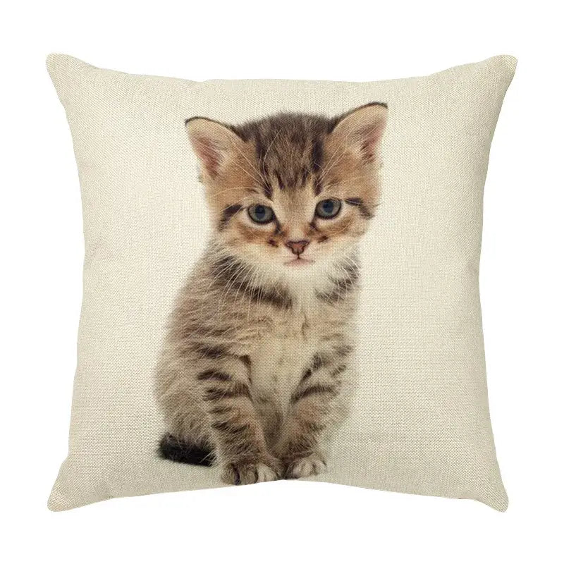 Cat Face Cushion Cover