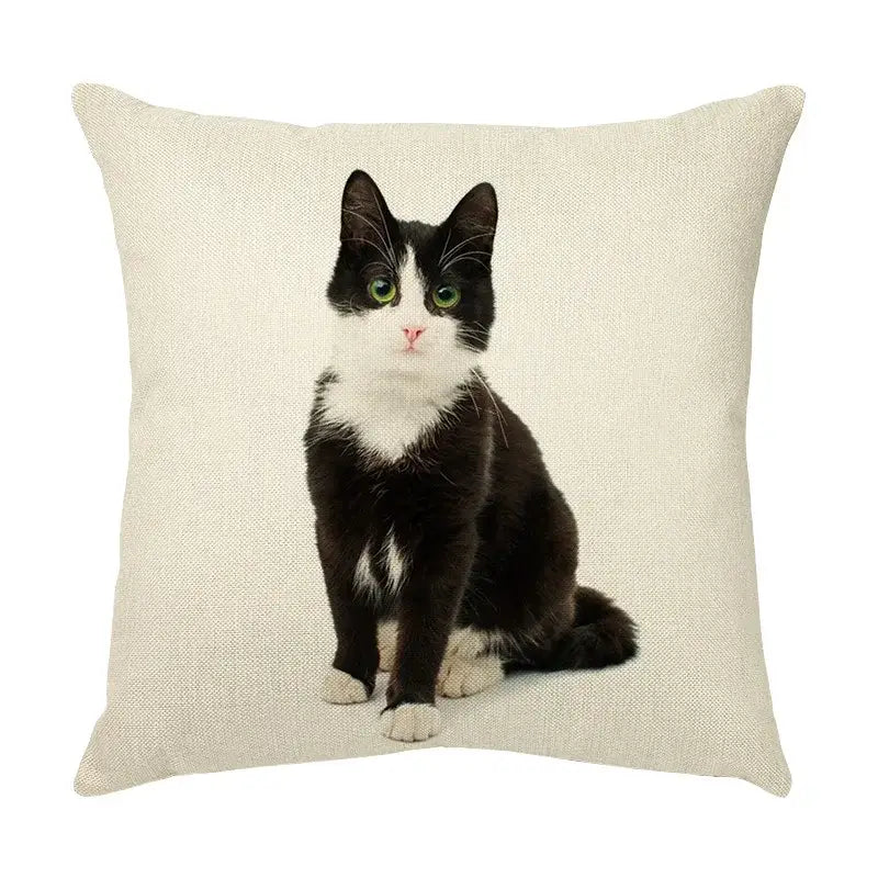 Cat Face Cushion Cover