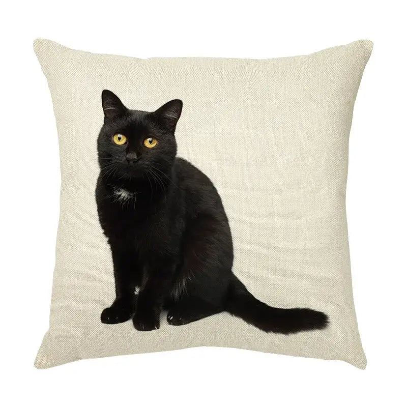 Cat Face Cushion Cover