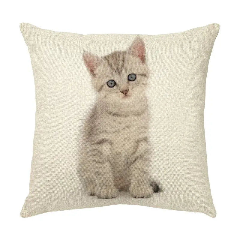 Cat Face Cushion Cover
