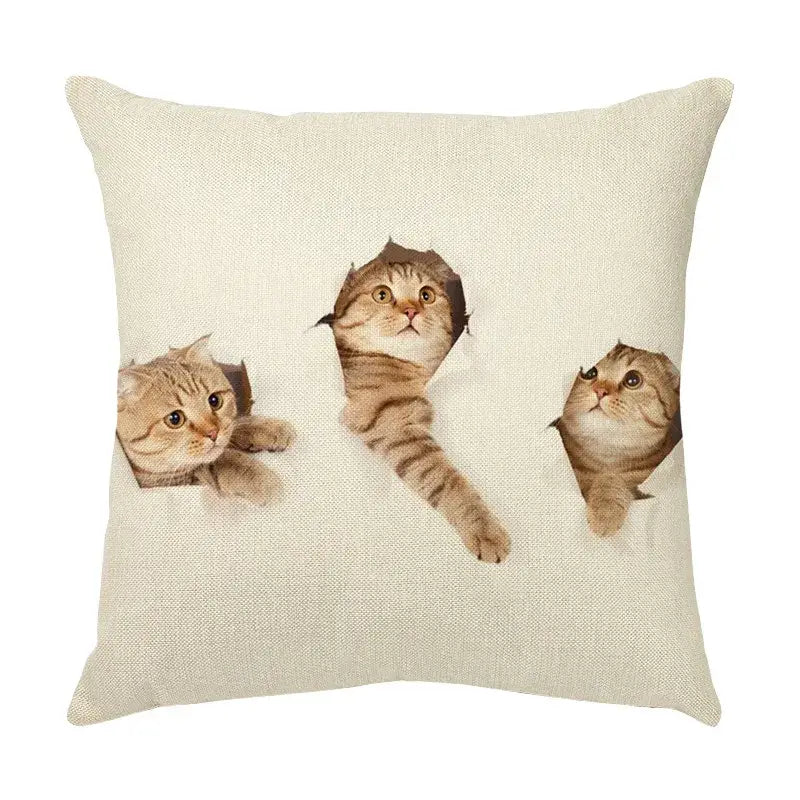 Cat Face Cushion Cover