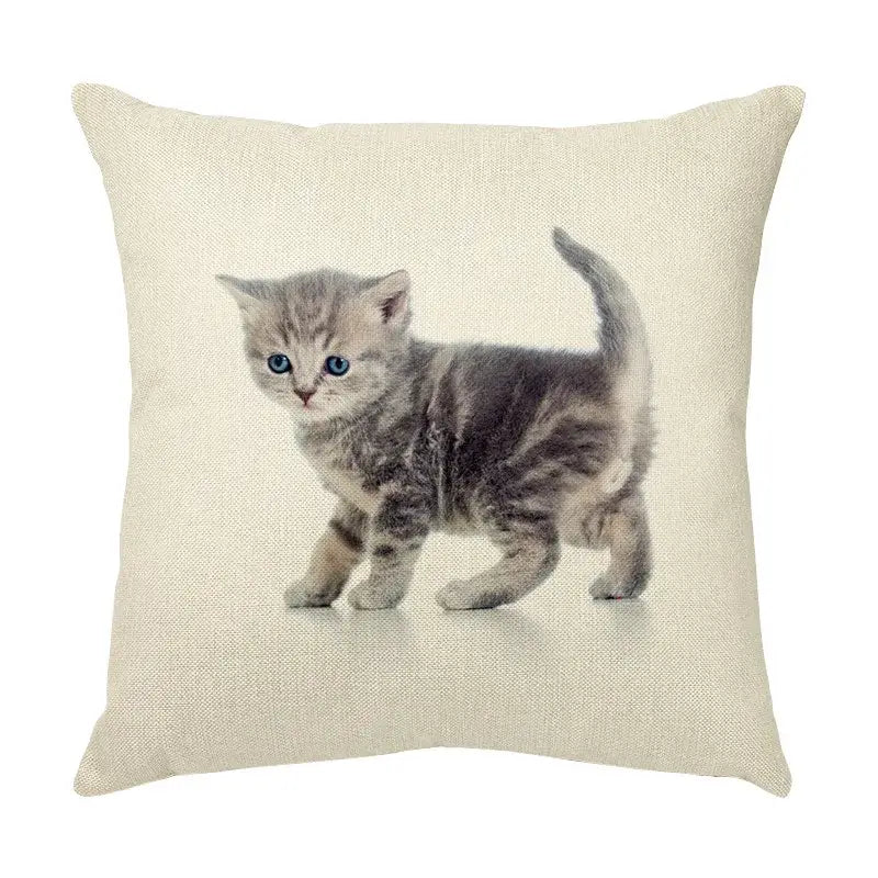 Cat Face Cushion Cover