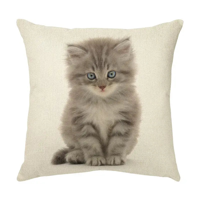 Cat Face Cushion Cover
