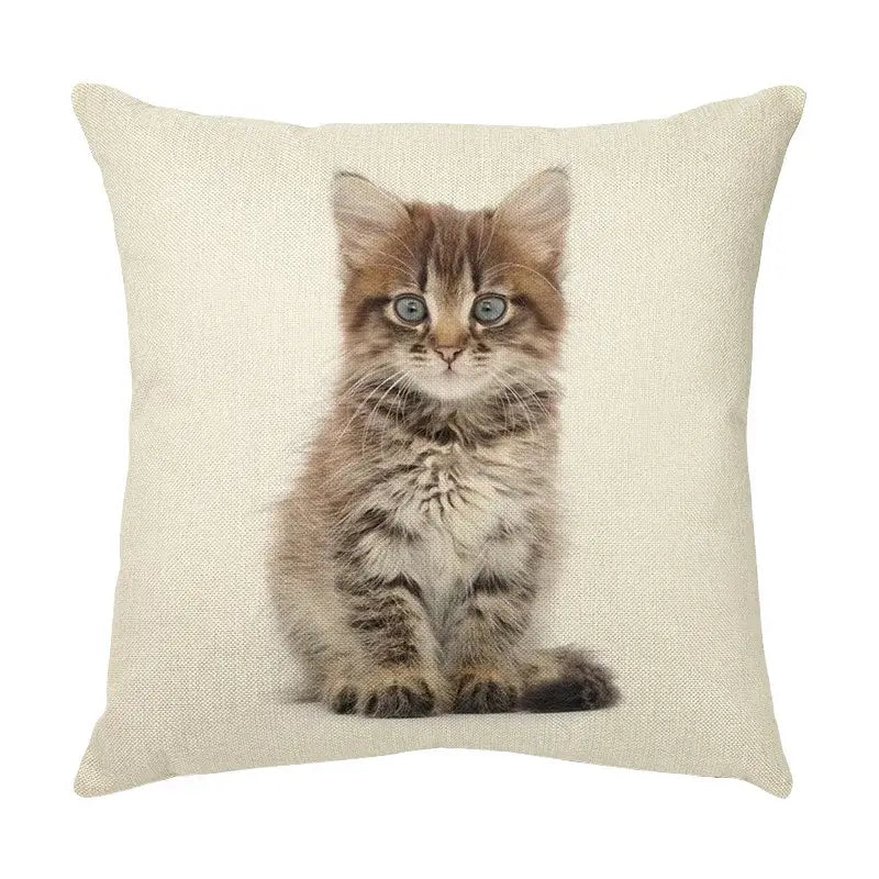 Cat Face Cushion Cover