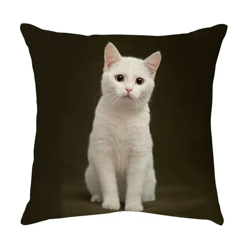 Cat Face Cushion Cover
