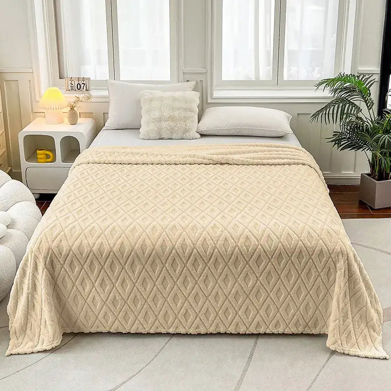 Dark Coffee Fleece Blanket