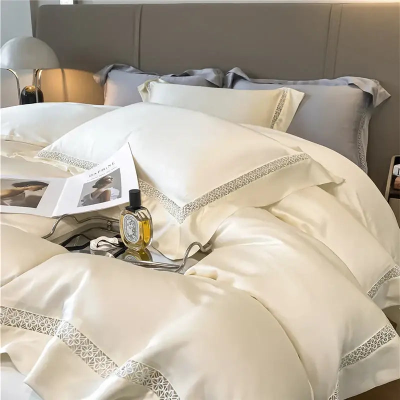 Cream Lace Eucalyptus Bedding