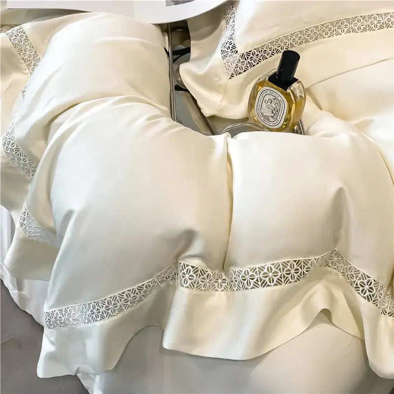 Cream Lace Eucalyptus Bedding