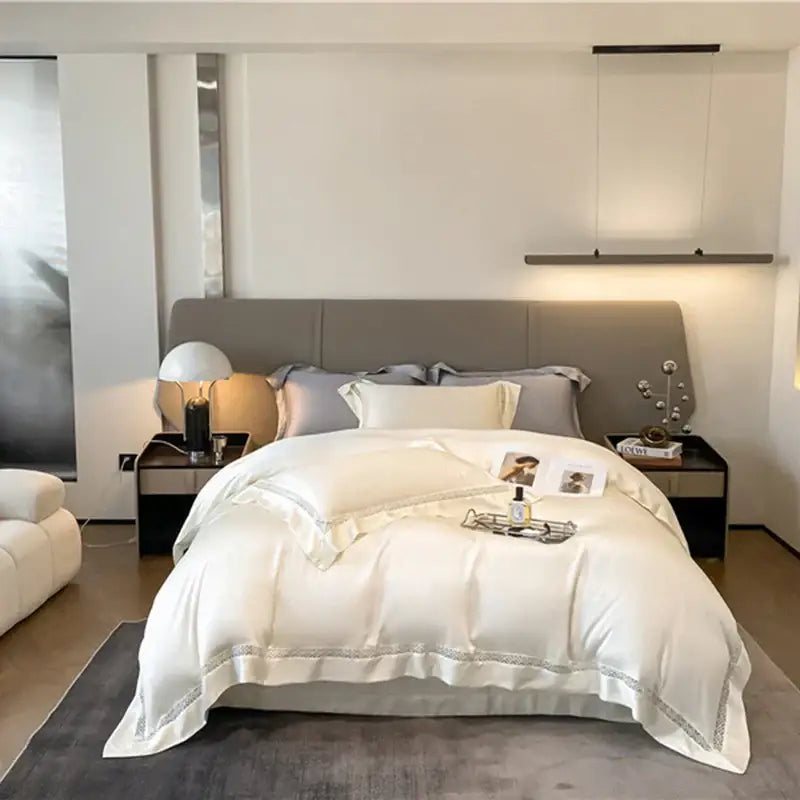 Cream Lace Eucalyptus Bedding