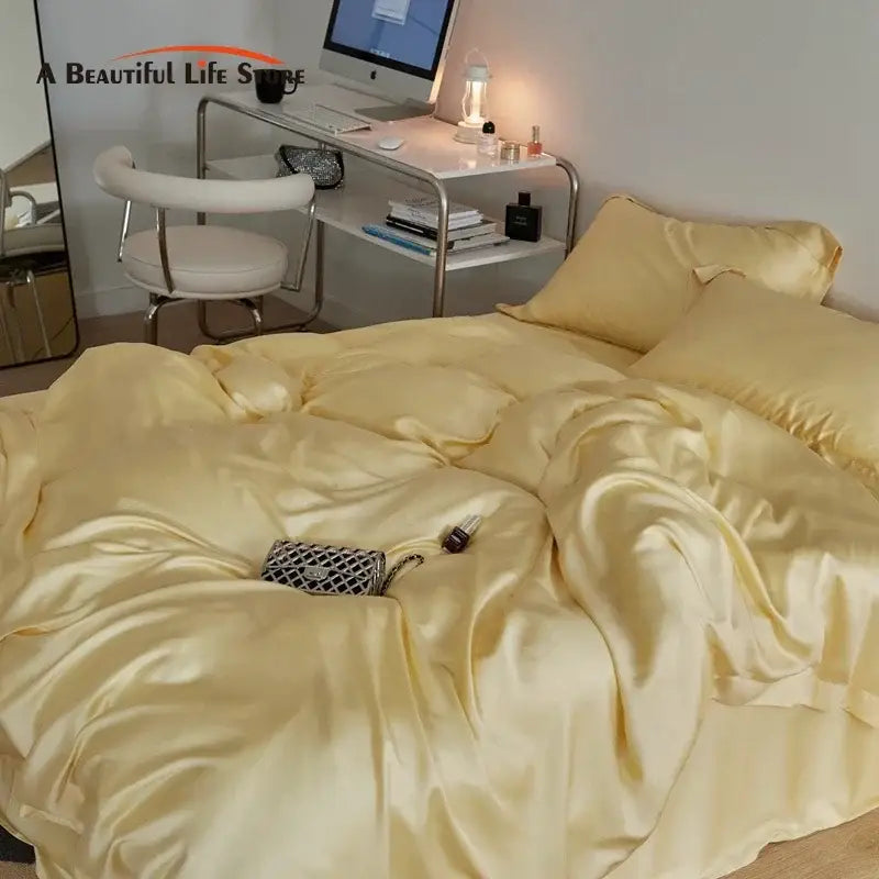 Cream Lyocell Bedding Set