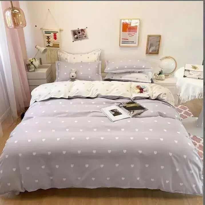 Cream Floral Cartoon Bedding