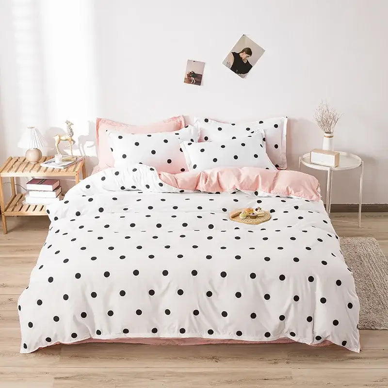 Cream Floral Cartoon Bedding