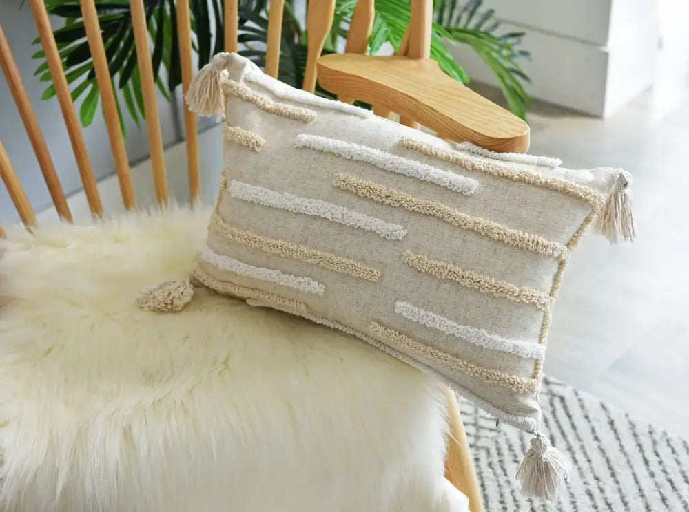 Cream Geometric Cushion 60cm Cover