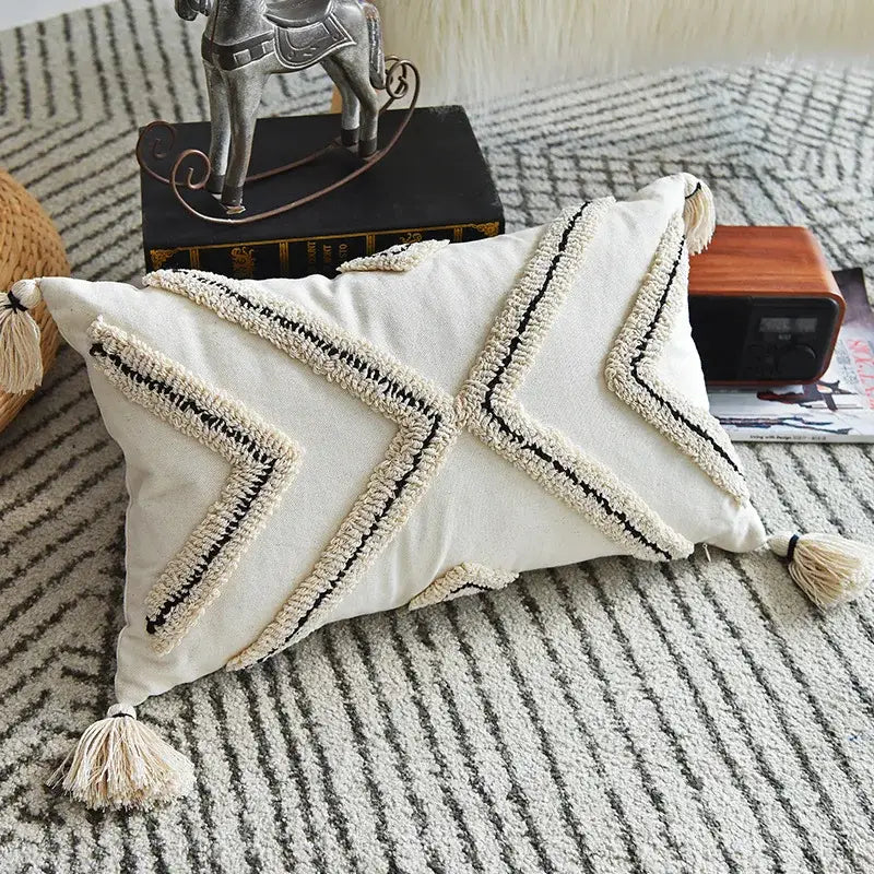 Cream Geometric Cushion 60cm Cover