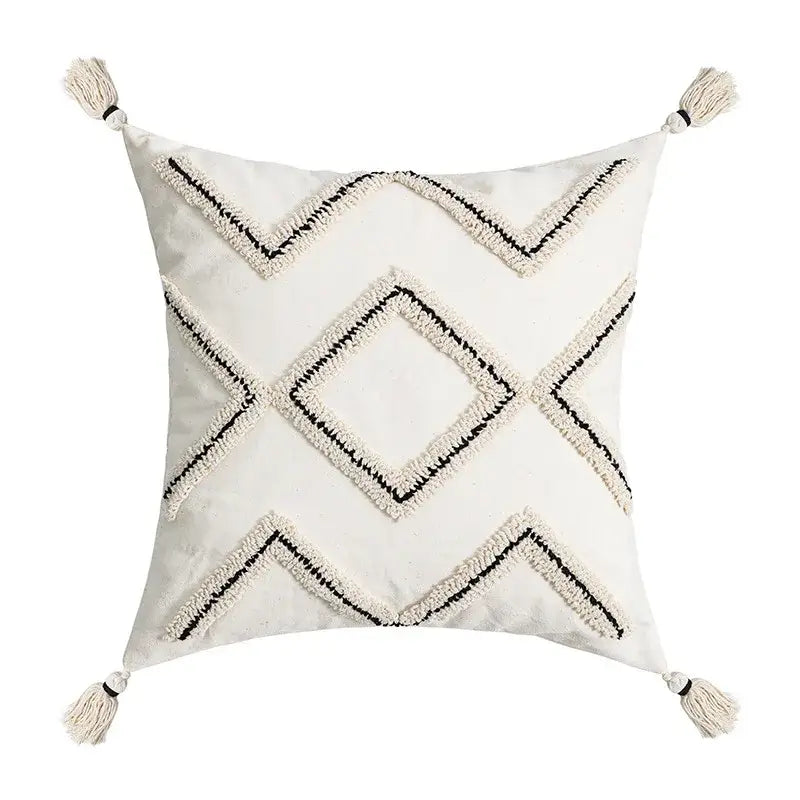 Cream Geometric Cushion 60cm Cover