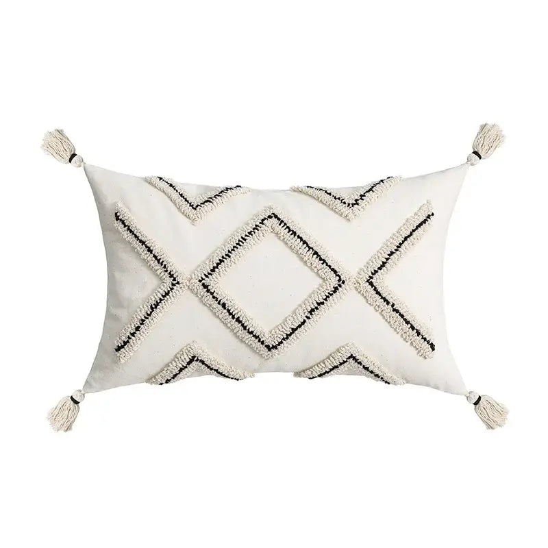 Cream Geometric Cushion 60cm Cover
